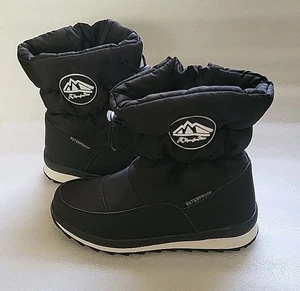 Kushyshoo Kinder Schneestiefel für Jungen und Mädchen mattschwarz Größe 2 - Bild 1 von 11
