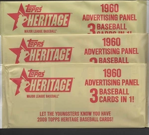2009 Topps HERITAGE BASEBALL *** AD PANEL BOXLOADER Pack Lot of (3) Unopened - Picture 1 of 1
