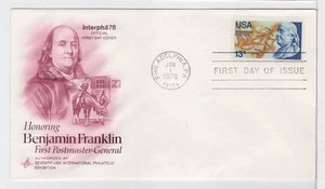 TurtlesTradingPost- Benjamin Franklin - 1976 #1690 FDC - Artcraft Cachet - Picture 1 of 1