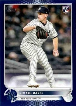 JP Sears 2022 Topps Update #US210 Royal Blue New York Yankees - Image 1 of 2