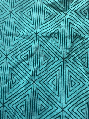 Lucy Teal Geometric Workout Yoga Tank With Built In Bra, Fits Like A Medium! - Image 1 of 4