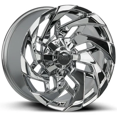 Off-Road Monster M24 22x12 6x135/6x5.5 -44 Chrome Wheels(4) 106.4 22" inch Rims - Image 1 of 3