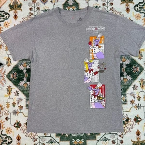 Disney EPCOT Food & Wine Festival 2016 Gray Graphic T-Shirt Figment Chef - Picture 1 of 6