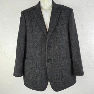 Brook Taverner Herren 100% Wolle Blazer Sakko 42 kurz grau kariert Tweed Woolmark - Bild 1 von 13