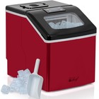 Deco Chef Countertop Portable Ice Maker for Home or Office, 40 lb/Day, Red/Black