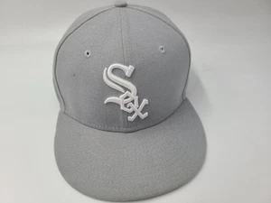 Chicago White Sox New Era 59Fifty Fitted 7 5/8 Hat Cap Polyester Men MLB Gray - Picture 1 of 13