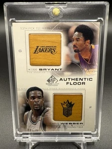 🏀🔥2001 Upper Deck UD SP Kobe Bryant & Chris Webber Game Used Floor SP HOF🔥🏀 - Picture 1 of 3
