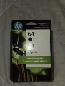 Genuine HP 64XL BLK & 64XL tri Color Ink Cartridge 2pk Combo Sealed 2026 - Picture 1 of 3