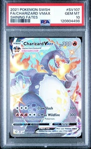2021 Pokemon SWSH FA/Charizard VMAX Shining Fates #SV107 PSA 10 Gem Mint 📈 - Bild 1 von 2
