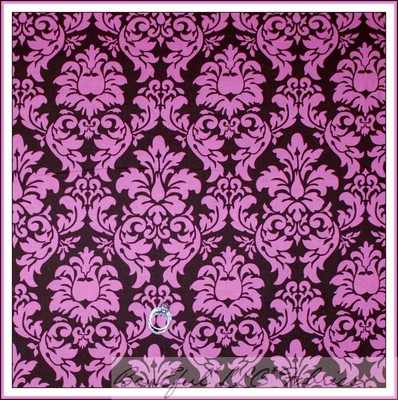 BonEful Fabric BTY Cotton Quilt Pink Brown Damask Flower Spring Shabby Chic Girl - Image 1 of 4