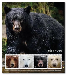 Canada 2019 * POLAR, GRIZZLY, BLACK BEAR * SEALED PACK MiniSheet of 4 sts MNH - Bild 1 von 1