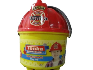 Hasbro Tonka Might Builders 25 pc -Play Set Hard Hat Bucket - Picture 1 of 2