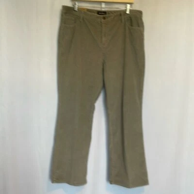 Pantalones de pana Eddie Bauer Bootcut para mujer talla 18P gris claro elásticos nuevos con etiquetas Foto 1 de 4