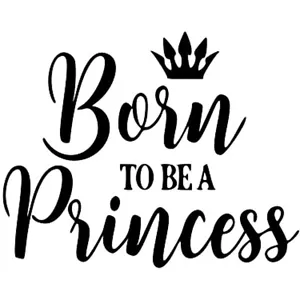More details for born to be a princess heat transfer iron on vinyl t shirt hoodie bags