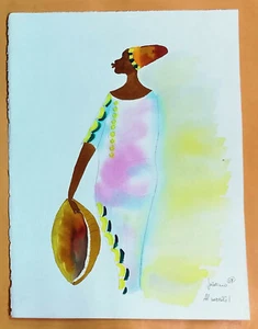 09334 Acquerello - Atmosfere del Corno d'Africa - Al mercato - Picture 1 of 3