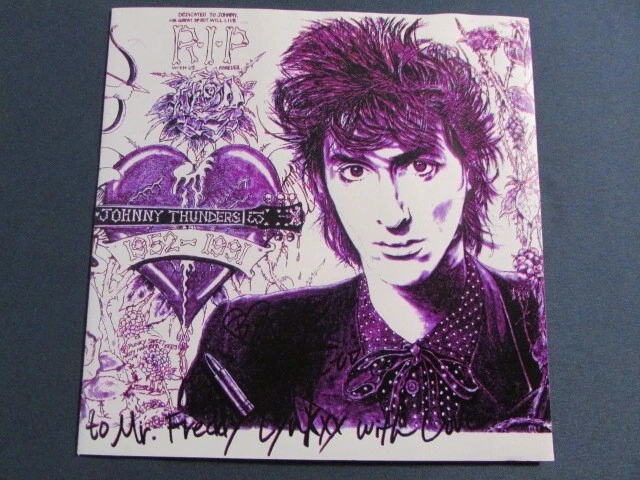 JOHNNY THUNDERS LIFE GOES ON, AS TEARS GO BY+INTERVIEW 7" 45rpm NEW YORK DOLLS - Image 1 of 4