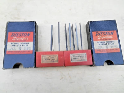 DISSTON SWISS PATTERN 4" NEEDLE FILES , 9 PCS 0 CUT , 3 PCS 4 CUT - Image 1 of 2