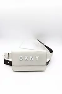 DKNY Belt Bag Fanny Pack Black Faux Leather 7x4 Belt Travel Stash - Picture 1 of 6