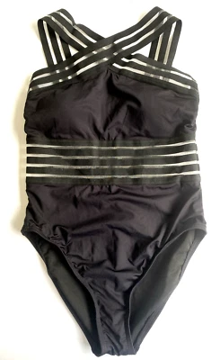 Kenneth Cole Traje de Baño Mujer S Negro Una Pieza Adelgazante Acolchado Sujetador Incorporado Foto 1 de 4