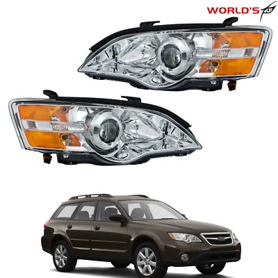 Driver&Passenger For subaru Legacy/Outback  2005-2007 Halogen Headlight Assembly - Image 1 of 4