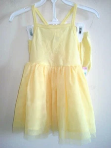 Vestido Niñas 2 Piezas Amarillo Talla 12 Meses Piel Dura NUEVO - Imagen 1 de 3