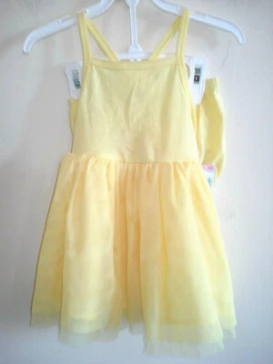 Vestido Niñas 2 Piezas Amarillo Talla 12 Meses Piel Dura NUEVO Foto 1 de 3