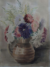 Blumen in Vase. Sign.: Anna Faltin 1950 Bildgröße: 29x39 cm. 