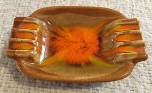Vintage Butterscotch Color Ashtray Clay Made in USA - Picture 1 of 6