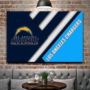 Los Angeles Chargers NFL Team Football Home Decor Art Print EXTRA LARGE 66"x44" - Picture 1 of 4