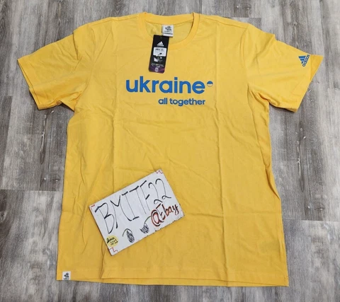 NWT Ukraine All Together Adidas UEFA Euro 2012 Soccer Tee T-Shirt Men XL Cover