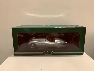 Cult Models! 1:18 Scale Resin Model Car Jaguar XK120 OTS Silver Metallic New - Image 1 of 2