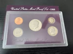 1988 US Proof set 5 coins seal - Picture 1 of 1