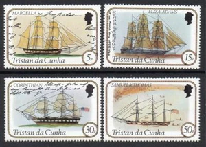TRISTAN DA CUNHA MNH 1982 SG323-26 Barcos - Imagen 1 de 1