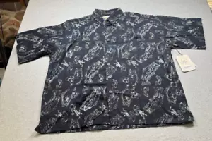 Johari West Herren 2XL Bass Fever Allover-Druck 100 % Baumwolle handgefärbt Batik Neu mit Etikett - Bild 1 von 7