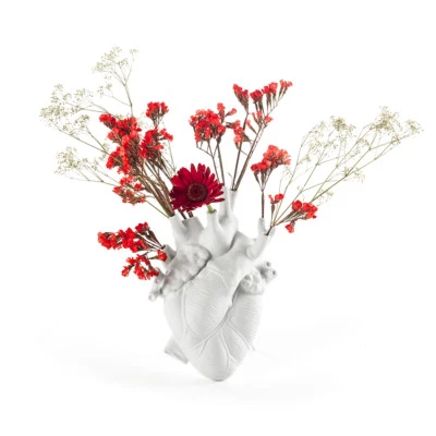 SELETTI vaso a forma di cuore LOVE IN BLOOM 16,5 x 9 x H25 cm by Marcantonio - Immagine 1 di 4