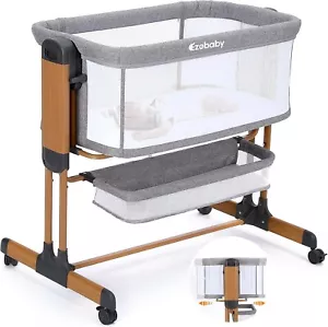 Ezebaby Baby Bassinet, Rocking Bassinet for Baby, Bedside Bassinet with Wheel... - Picture 1 of 9