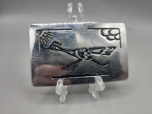 Chambers Belt Co. Chrome Etched Roadrunner Belt Buckle - Picture 1 of 9