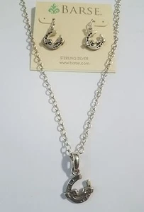 Juego de collares y pendientes de plata esterlina para herraduras Barse - Imagen 1 de 5