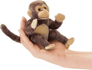 Folkmanis Mini Affe Fingerpuppe, braun - Bild 1 von 3
