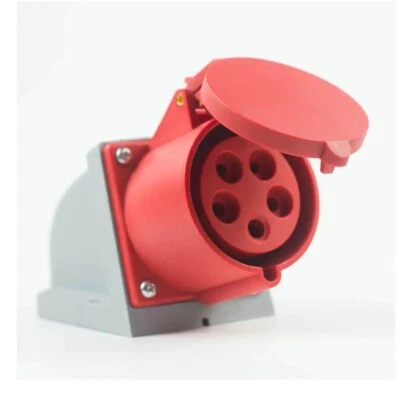 32 Amp 5 Pin Wall Mount Industrial Site Socket electric cable hook up lead - Image 1 of 3