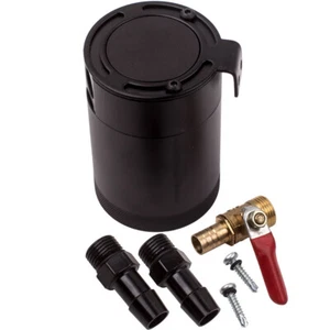 Öl Catch Tank Ölsammler Ölbehälter Auffangbehälter Alu PCV universal 2-Port - Afbeelding 1 van 11