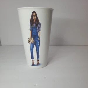 RONGRONG Tall Ceramic Travel Size Coffee Mug with lid - Picture 1 of 8