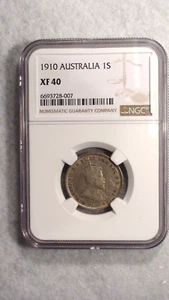 1910 AUSTRALIA Shilling NGC XF40 SILVER 1S Coin PRICED TO SELL! - Picture 1 of 4