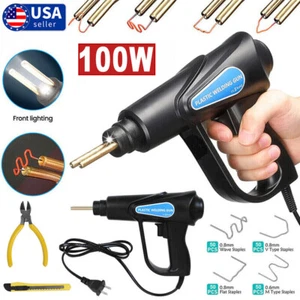 100W Plastic Welder Bumper Repair Kit Welding Gun Soldering Tool 200Pcs Staples - Picture 1 of 14