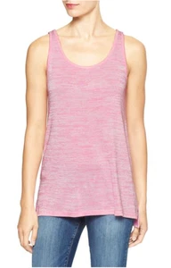 Womens GAP Ice Rink Pink Long Softspun Knit Tank Top, XS 0-2, NEW - Picture 1 of 8
