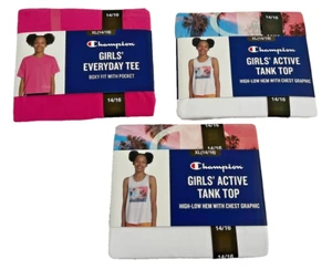 Champion Girl's Everyday Tee's T-Shirts 14/16 Lot of 3 New NWT Tank Tops BxE - Picture 1 of 2