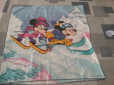  taie oreiller  DISNEY MICKEY C.T.I FRANCE 1986 vintage sheet  - Photo 1/4