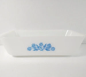 Fire King Anchor Hocking Blue Cornflower Rectangular Oven Safe Dish 1 QT - Picture 1 of 7