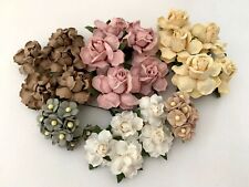 40 Mix 4 Sizes 6 Colors Paper Flower Wedding Scrapbook DIY Craft Kit TH/40C-122D