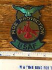 USAF FIRE PROTECTION FIRE CHIEF Pocket PATCH US AIR FORCE Vintage NICE!!